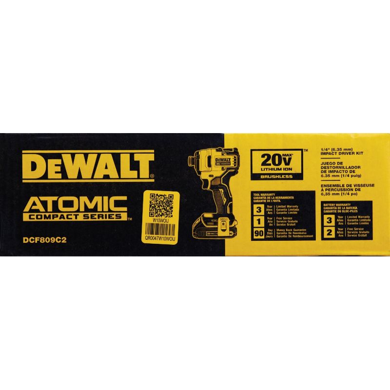 DeWalt Atomic 20V MAX Lith-Ion Brushless Cordless Impact Driver Kit