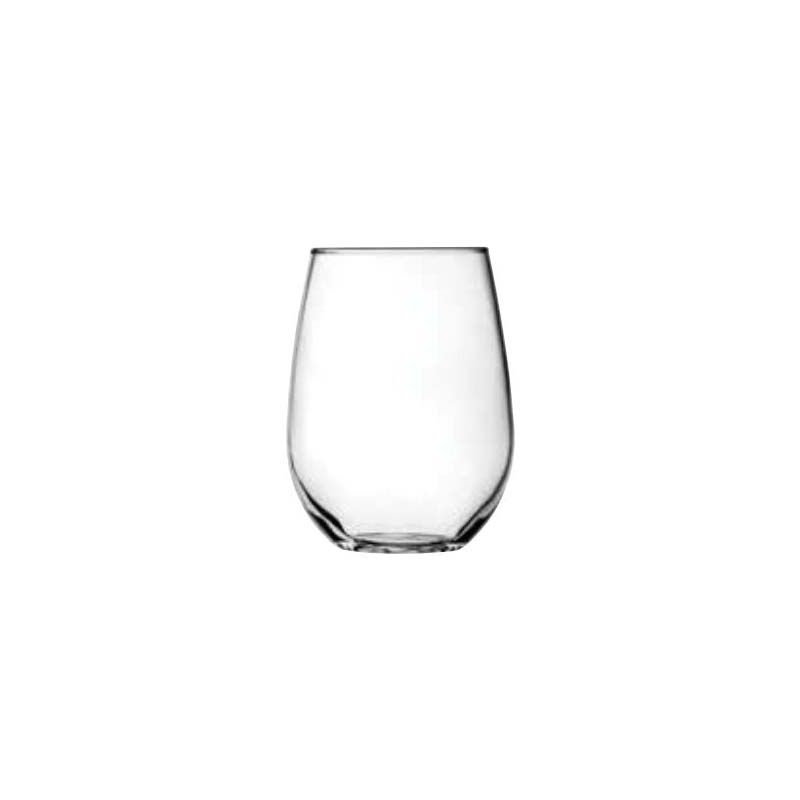 Oneida Vienna Series 95141AHG17 Stemless Wine Glass, 15 oz Capacity, Glass, White, Dishwasher Safe: Yes 15 Oz, White