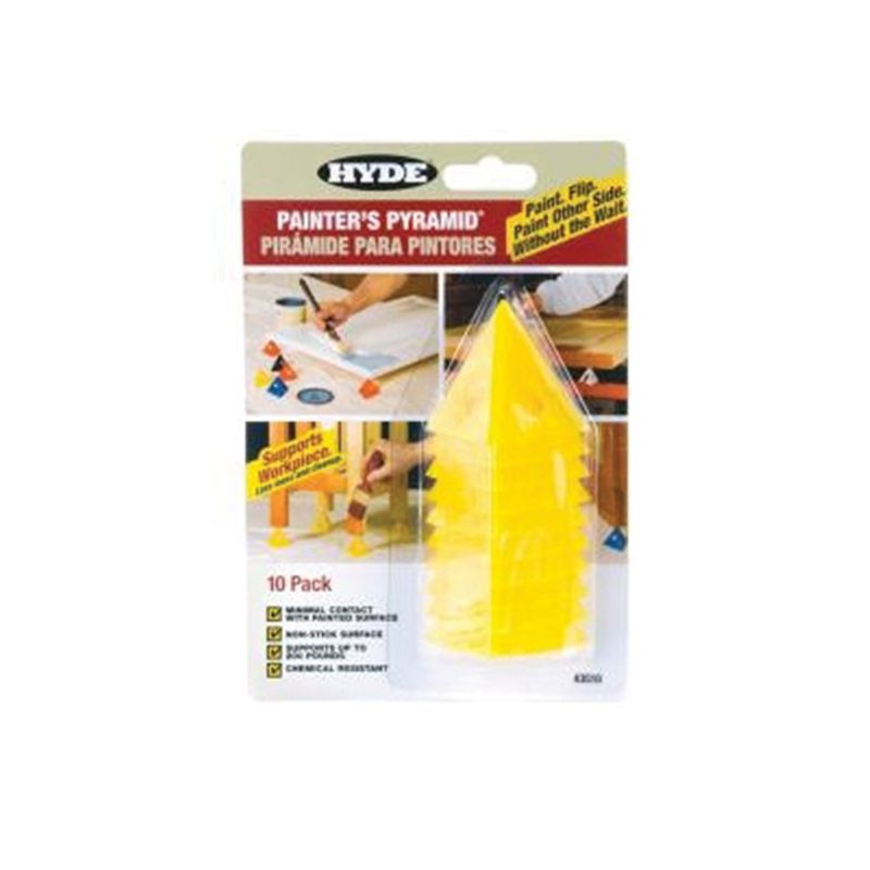 Hyde Tools 43510 Painters Pyramid (10 Pack), 10 Count (Pack of 1), Yellow,  Fl Oz