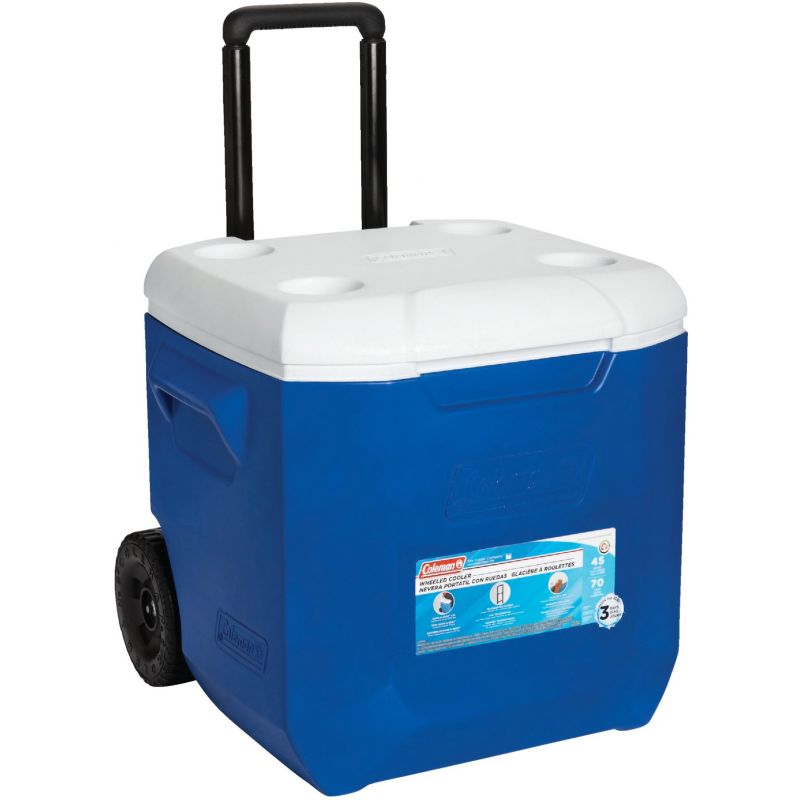 Buy Coleman Blue Wheeled Cooler 45 Qt., Blue