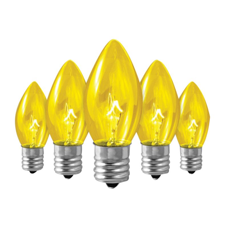 Hometown Holidays 19113 Replacement Bulb, C7 Lamp, Yellow Light