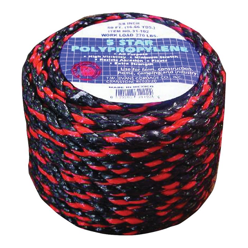 Buy T.W. Evans Cordage 31-122 Truck Rope, 3/8 in Dia, 100 ft L, 270 lb  Working Load, Polypropylene