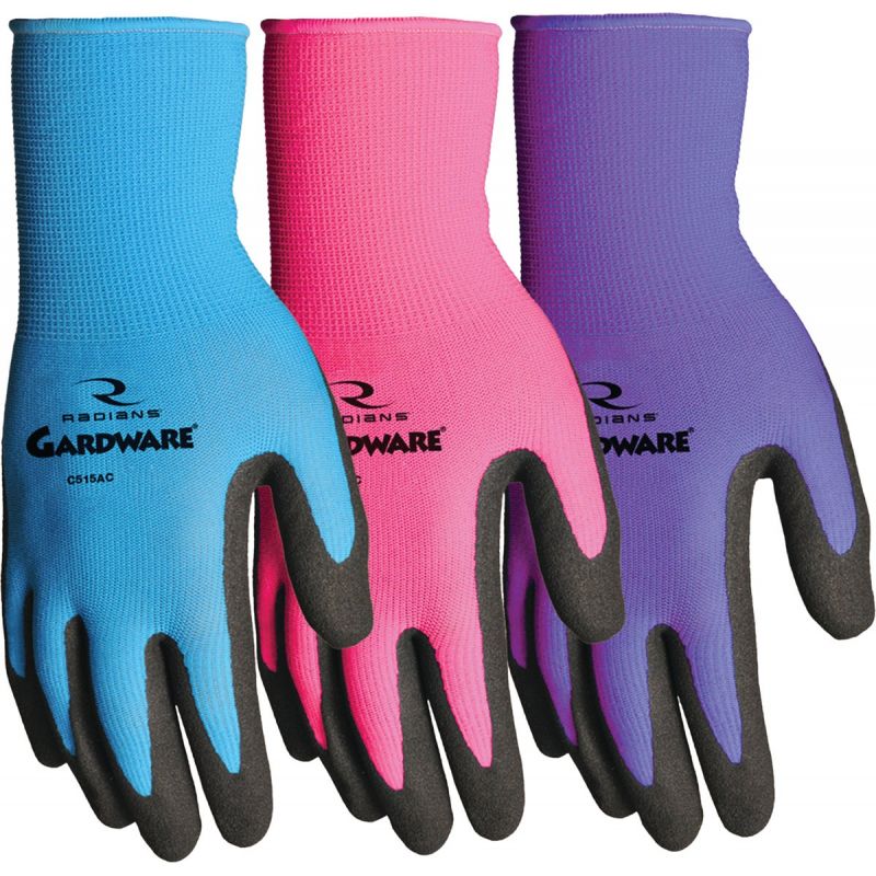GardWare Breathable Nitrile Palm Garden Glove L, Assorted