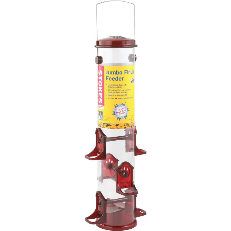 Stokes Select Jumbo Finch Thistle Feeder Cranberry Red Or Yellow