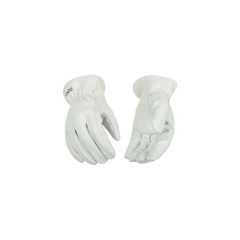 Kinco 92-XL Driver Gloves, Men&#039;s, XL, Keystone Thumb, Easy-On Cuff, Grain Goatskin Leather, Pearl XL, Pearl