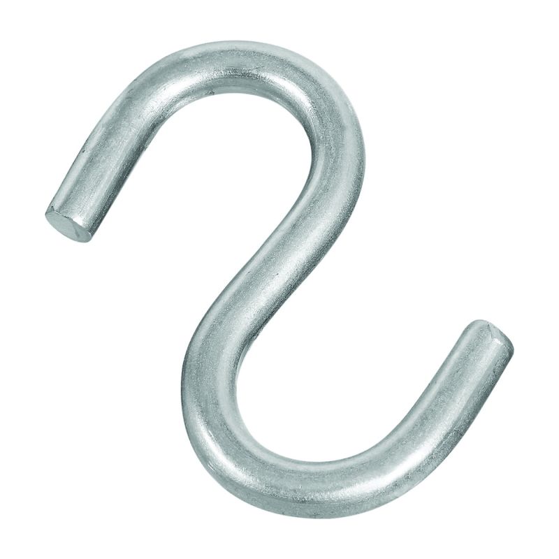 National Hardware N233-536 S-Hook, 55 lb Working Load, 0.18 in Dia Wire, Stainless Steel, Stainless Steel