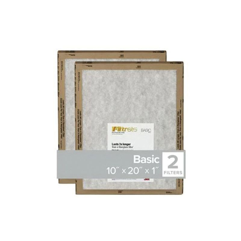 Filtrete FPL07-2PK-24 Air Filter, 20 in L, 10 in W, 2 MERV, For: Air Conditioner, Furnace and HVAC System (Pack of 24)