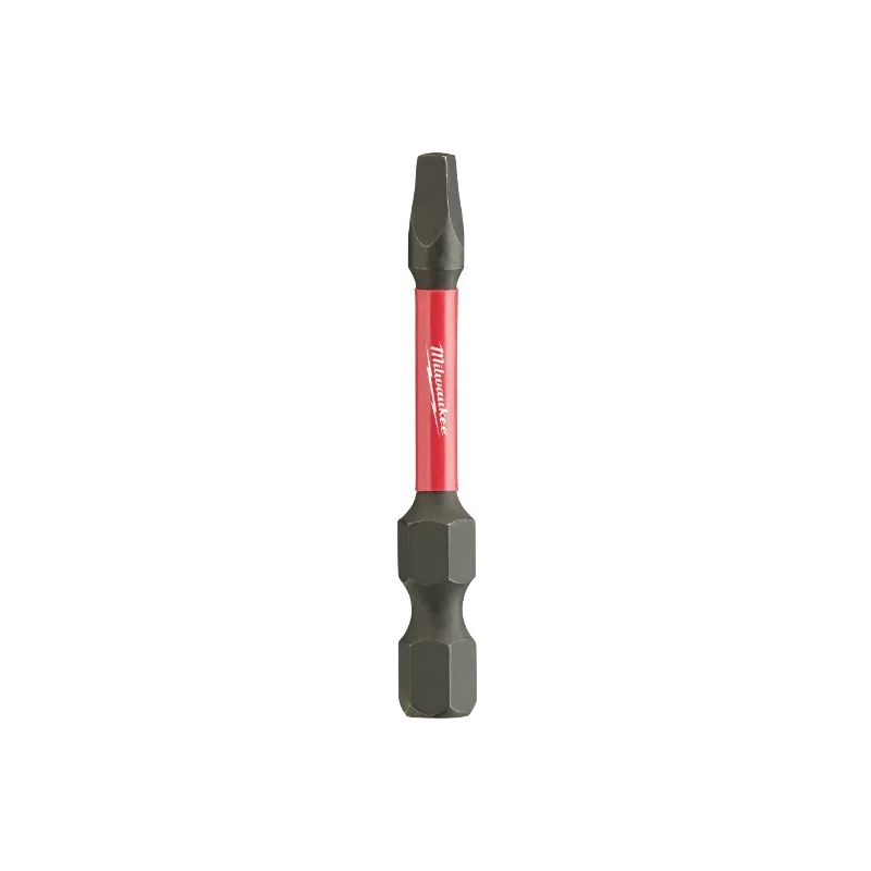 Milwaukee SHOCKWAVE 48-32-4606 Power Bit, #2 Drive, Square Recess Drive, 1/4 in Shank, Hex Shank, 2 in L