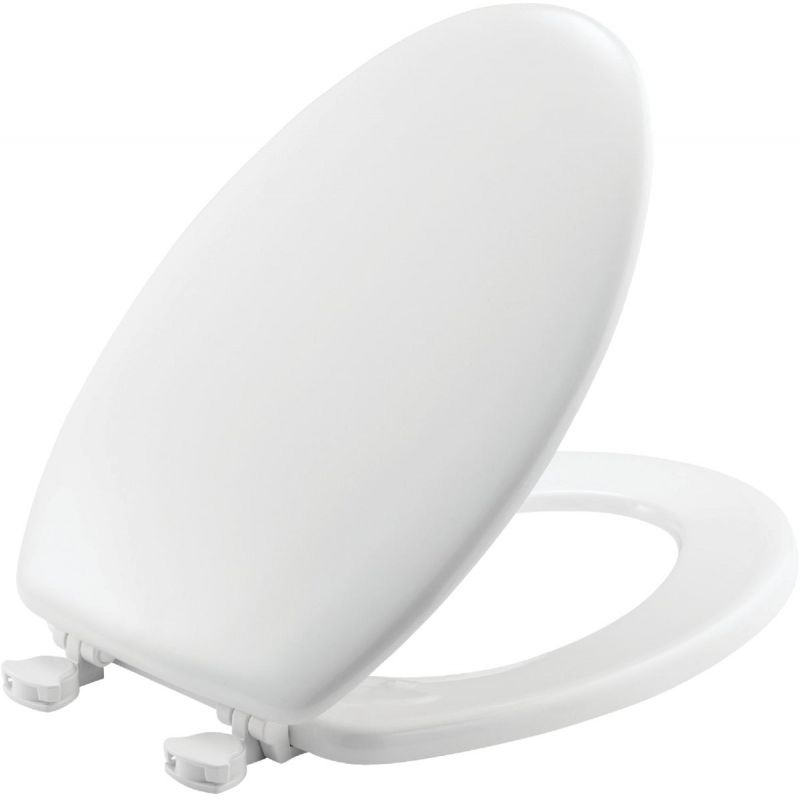Mayfair Toilet Seat with Easy Clean &amp; Change Hinges White, Elongated