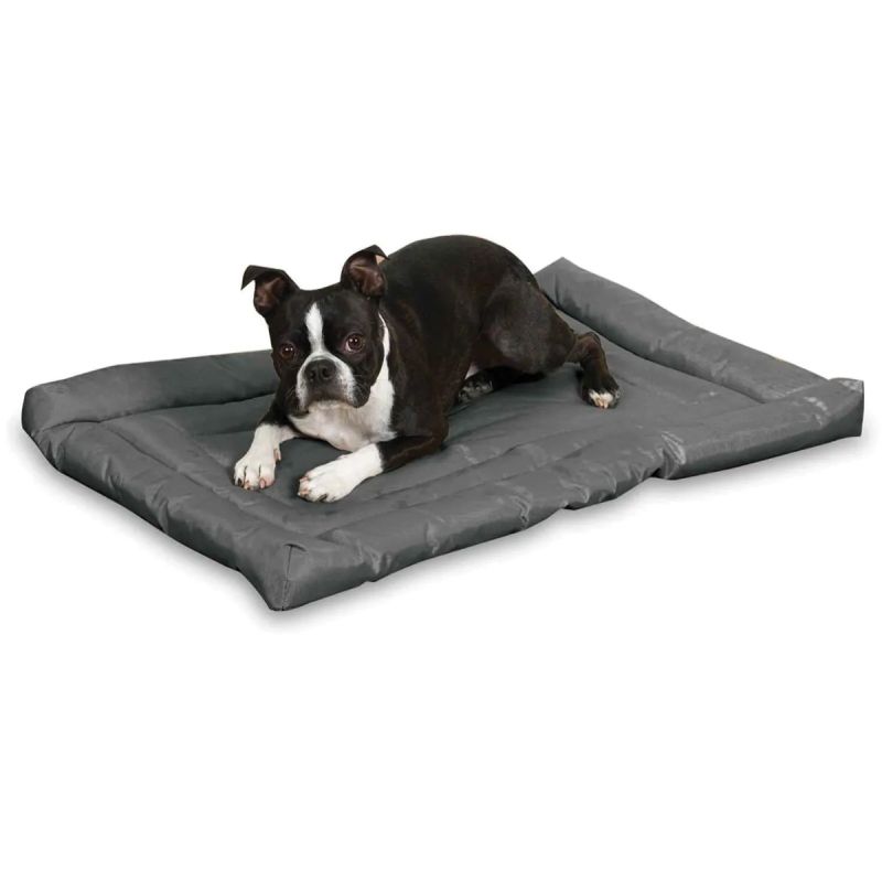 Slumber Pet ZA210 30 11 Dog Bed, 30 in L, 11 in W, Nylon Cover, Gray Gray