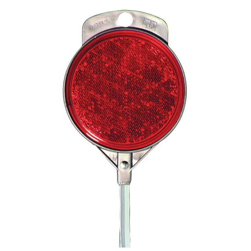 Hy-Ko DM100R48 Driveway Marker, Aluminum Post, Red Reflector (Pack of 24)