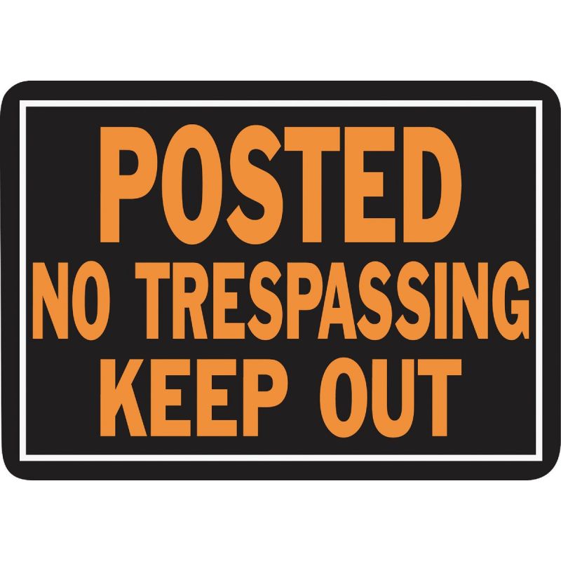 Hy-Ko Posted No Trespassing Day-Glo Lettering