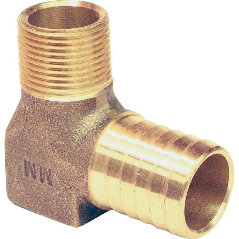 Merrill Low Lead Barbed Brass Elbow Hydrant 3/4&quot; MPT X 1&quot; Insert
