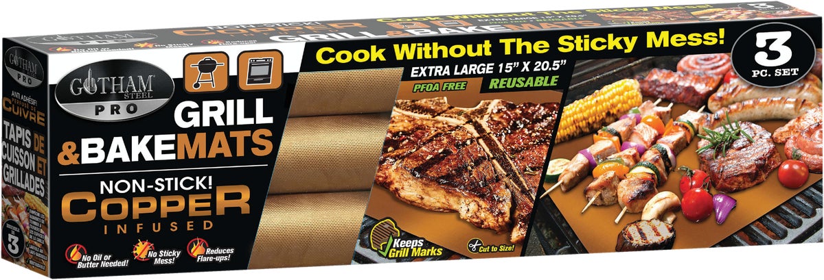 Gotham Steel Pro Copper Infused Grill & Bake Mat (3 Pack)