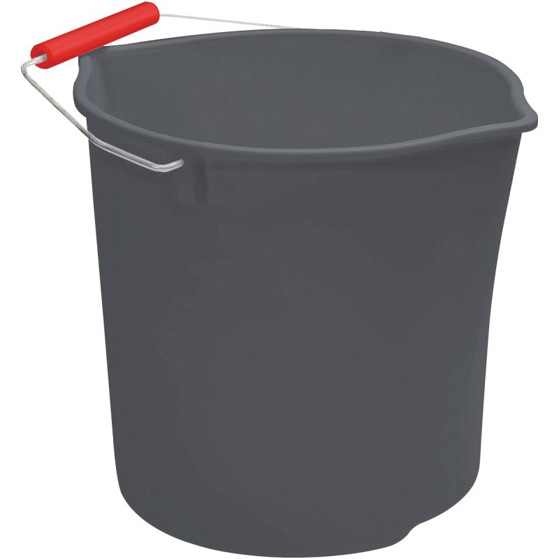 Quickie 2077957 Bucket, 11 qt Capacity, Plastic, Gray 11 Qt, Gray