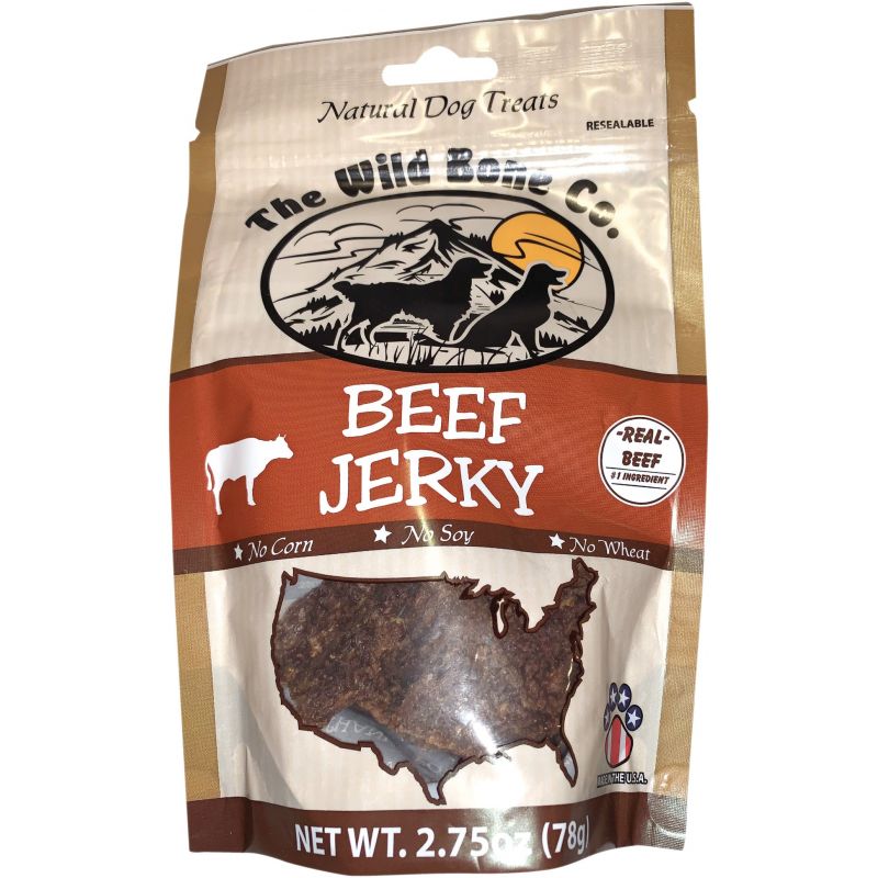 The Wild Bone Company Beef Jerky Dog Treat 2.75 Oz.