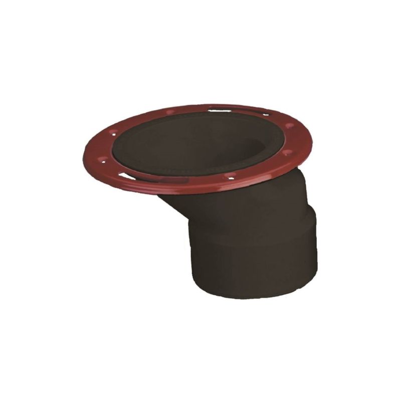 Oatey 43500 Closet Flange, 3, 4 in Connection, ABS, Black, For: 3 in, 4 in Pipes Black