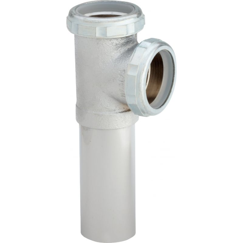 Do it Universal Slip-Joint or Direct Connection Brass End Outlet Tee 1-1/2 In.