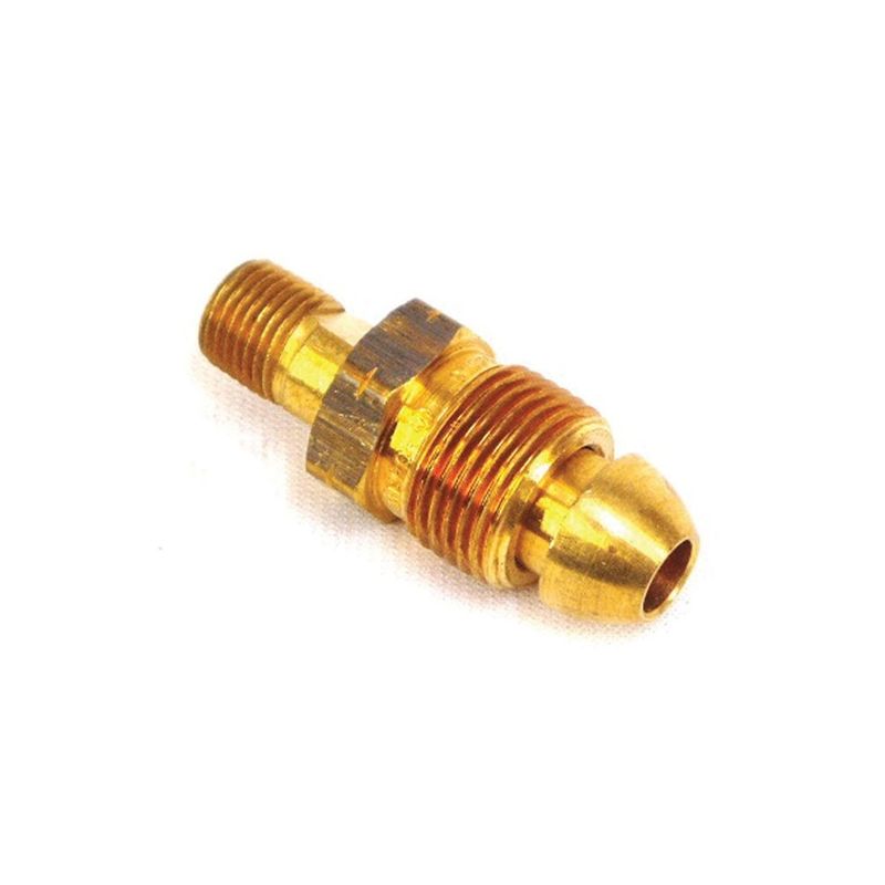 US Hardware RV-443C Propane Adapter Fitting, 1/4 in POL x MPT, Brass