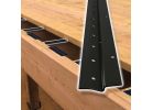 Pylex 12118 Deck Track, Steel, Black Black