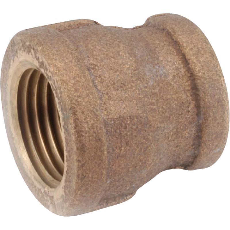 Threaded Reducing Red Brass Coupling 1 In. X 3/4 In.