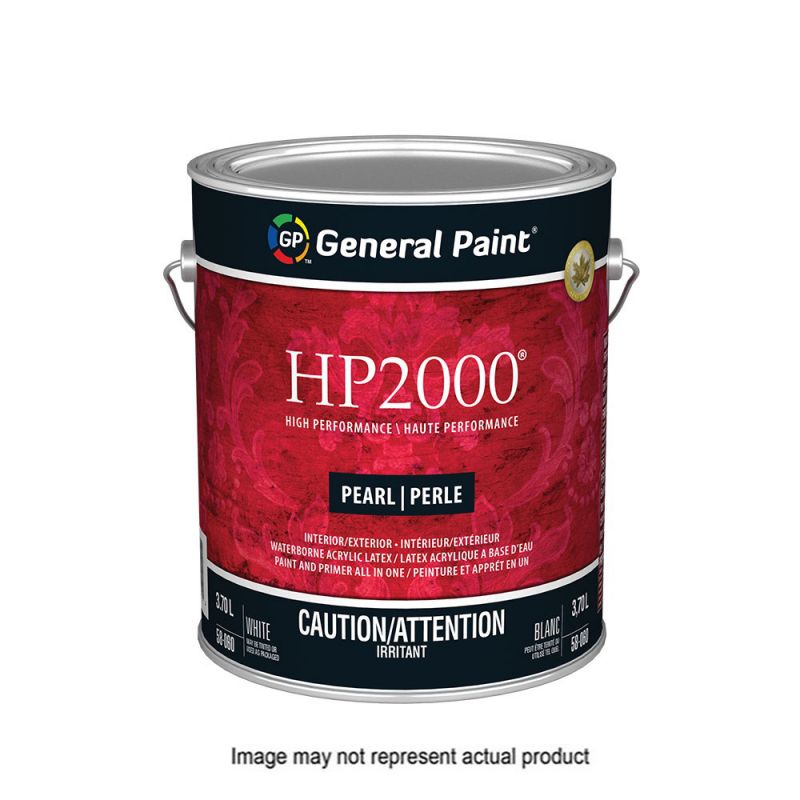 General Paint HP2000 58-060-20 Exterior Paint, Pearl, White, 5 gal Pail White