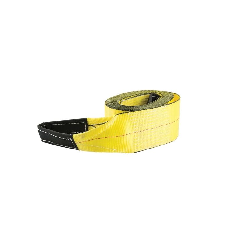 Erickson 59705 Tow Strap, 20,000 lb, 4 in W, 30 ft L, Loop End, Nylon/Polyester, Yellow Yellow