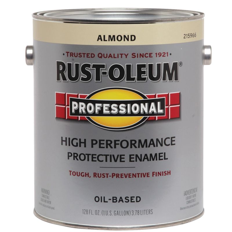 RUST-OLEUM PROFESSIONAL 215966 Protective Enamel, Gloss, Almond, 1 gal Can Almond