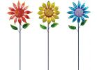 Alpine Sunflower Garden Stake Lawn Ornament Assorted (Pack of 9)