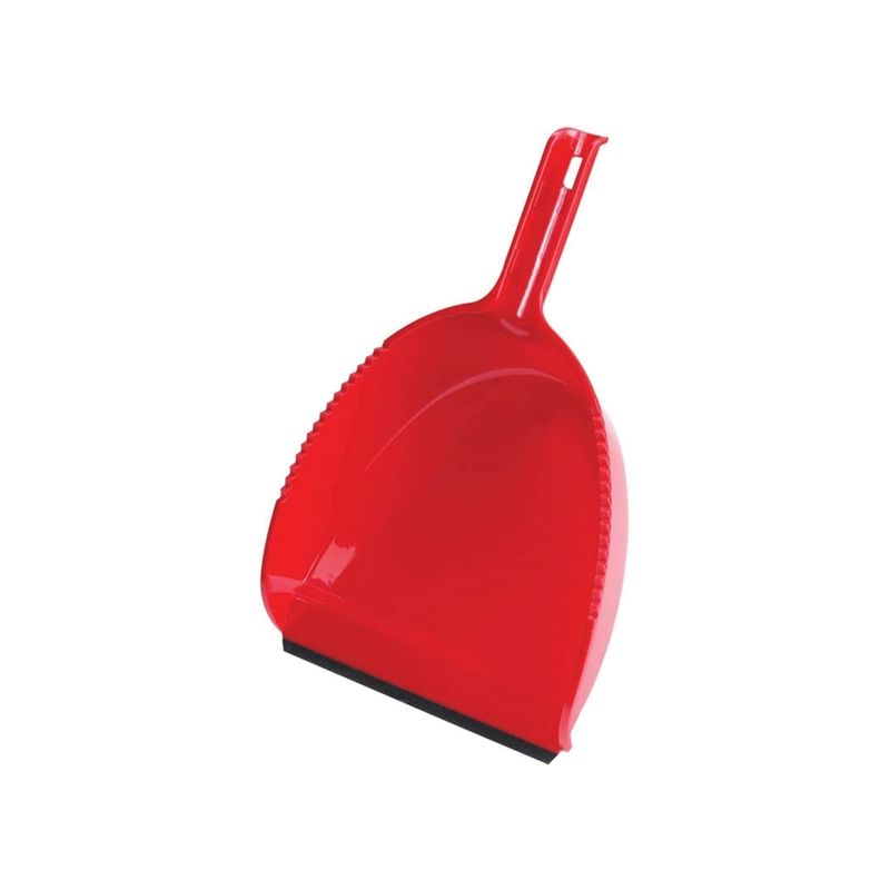 Vileda 117680 Dustpan, 13.3 in L, 9 in W, Plastic, Red Red