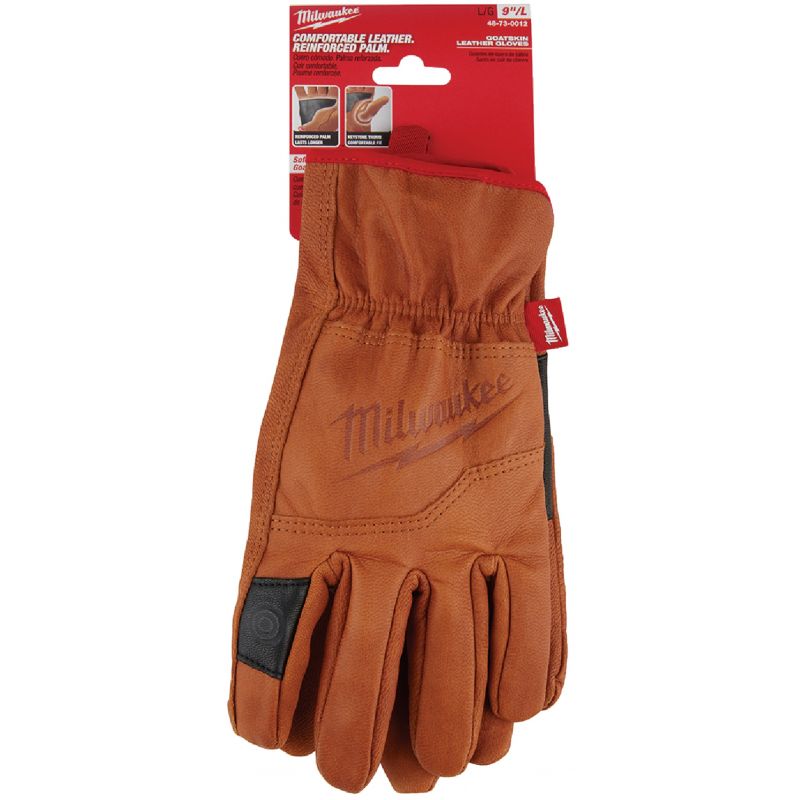 Buy Milwaukee Goatskin Leather Work Gloves M, Brown & Black