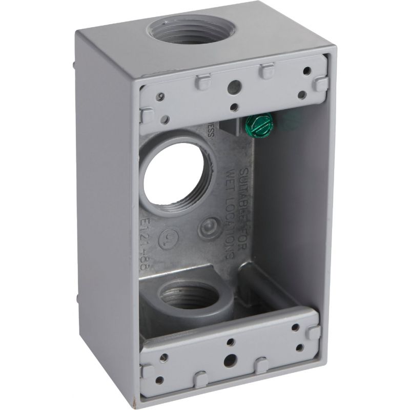 Bell Weatherproof Outdoor Outlet Box Gray