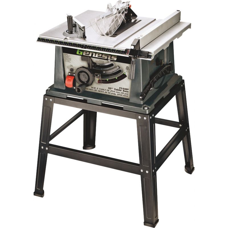Genesis Table Saw with Metal Stand 15A