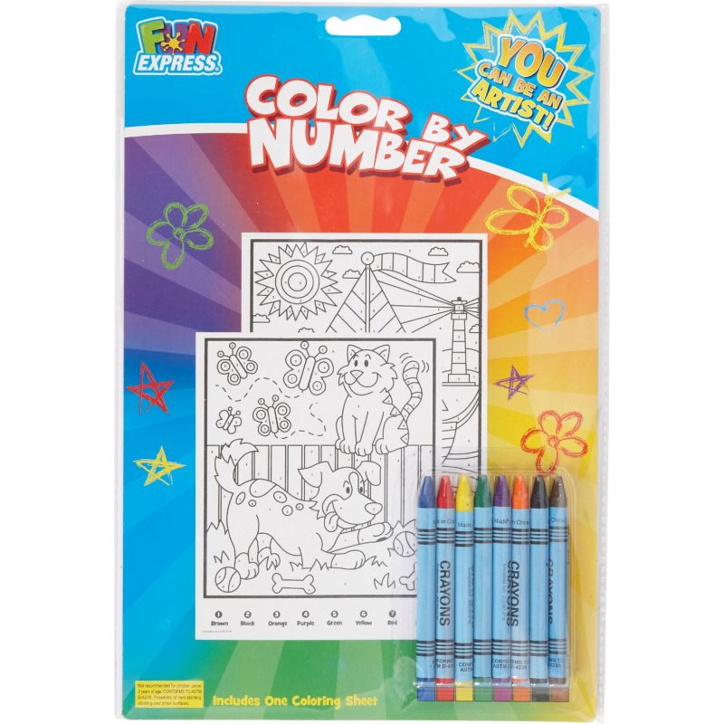 Fun Express Color By Number (Pack of 12)