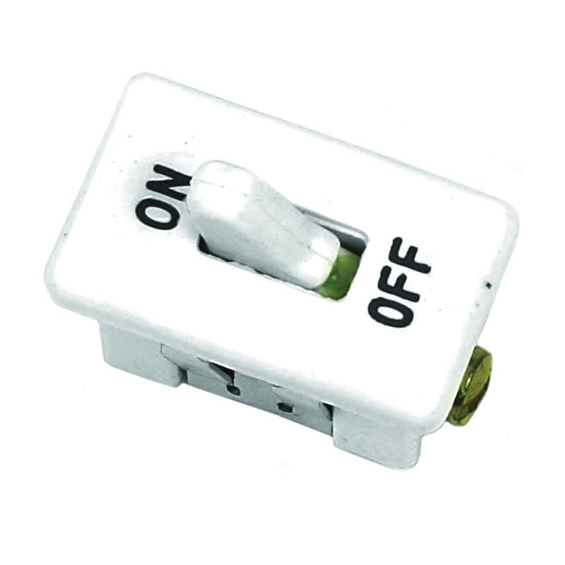 Jandorf 61018 Switch, 10/20 A, 125/250 V, SPST, Screw Terminal, White White