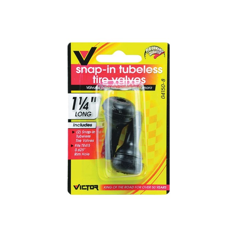 Genuine Victor 22-5-04150-8 Tire Valve, Rubber Black