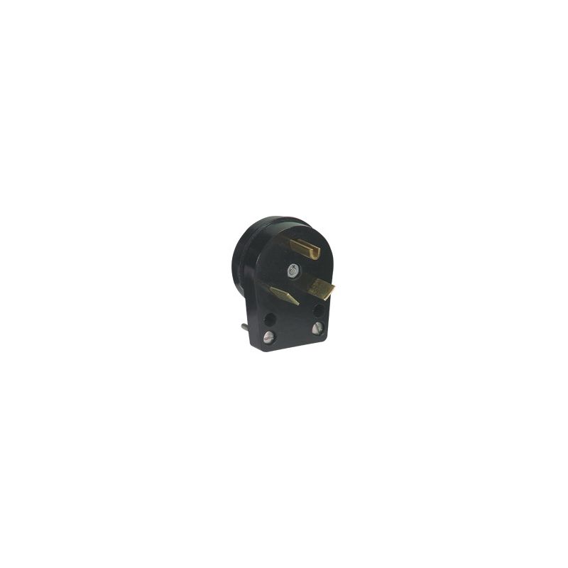 Eaton S41-SP Power Plug, 2-Pole, 30 A, 125 VAC, NEMA: NEMA 5-30P, 5-50P, Black Black