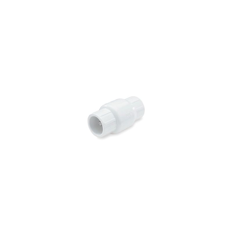 NDS 1011-07 Check Valve, 3/4 in, Slip Joint, 200 psi Pressure, PVC Body White