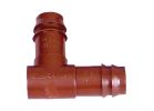 Rain Bird BE50/4PK Drip Irrigation Elbow, 1/2 in Connection, Barb, Plastic, Brown Brown