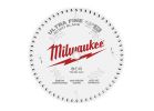 Milwaukee 48-40-0730 Circular Saw Blade, 7-1/4 in Dia, 5/8 in Arbor, 60-Teeth, Carbide Cutting Edge, 1/PK