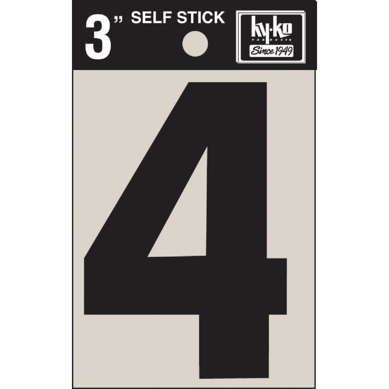 Hy-Ko 3 In. Self-Stick Numbers Black, Non-Reflective (Pack of 10)