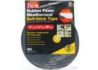 Do it Best Rubber Foam Weatherstrip Tape 3/4&quot; W X 7/16&quot; T X 10 &#039;L, Black