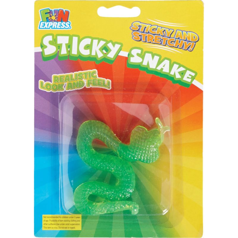 Fun Express Sticky Snake Assorted (Pack of 12)