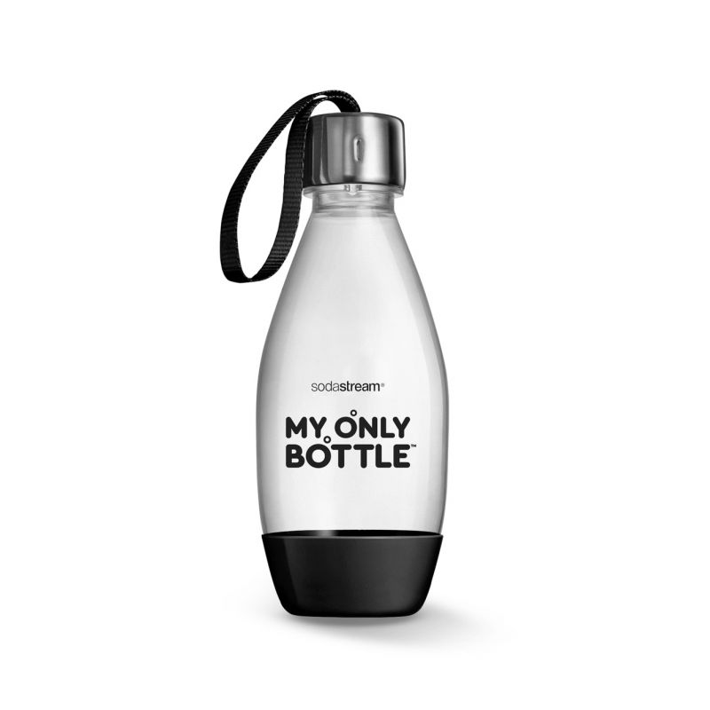 Sodastream 1748162010 Water Bottle, 0.5 L Capacity, Plastic, Black 0.5 L, Black