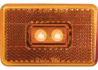 Peterson Side Marker Clearance Light With Reflex Amber, Rectangle