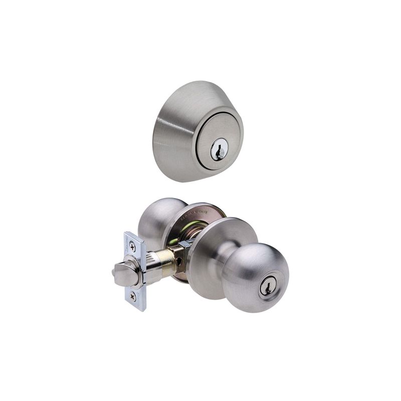 Buy Series 34-FV531436 Deadbolt and Entry Handle, Satin, 3 Grade, Stainless Steel