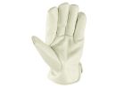 Wells Lamont 1171L Work Gloves, Men&#039;s, L, 9 to 9-1/2 in L, Keystone Thumb, Elastic Cuff, Cowhide Leather, White L, White
