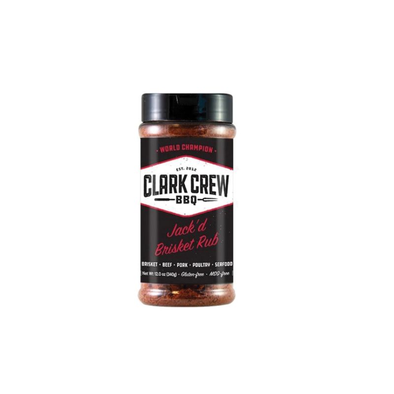 Clark Crew BBQ CL00317 BBQ Jack&#039;d Brisket Rub, 12 oz