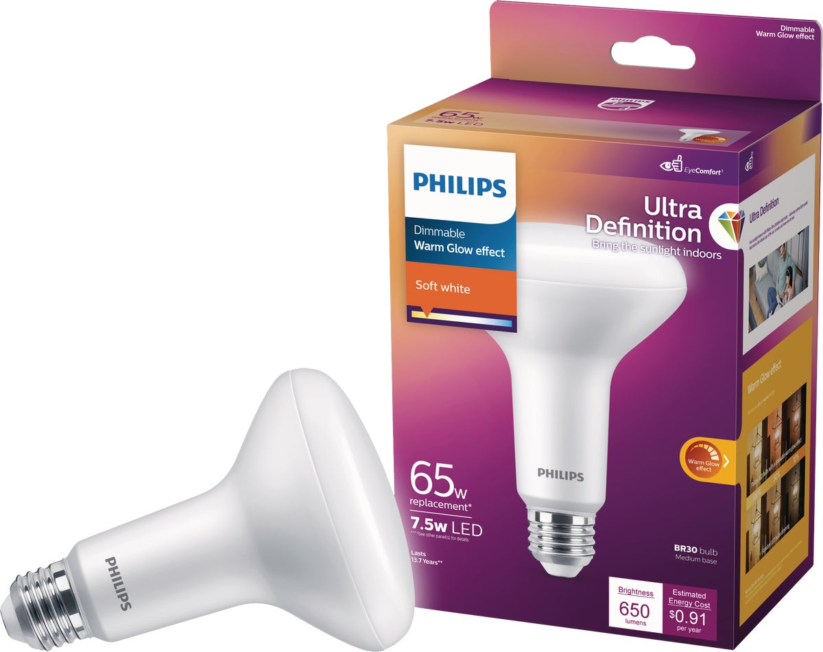 Buy Philips Warm Glow Ultra Definition Medium Dimmable Floodlight Light Bulb