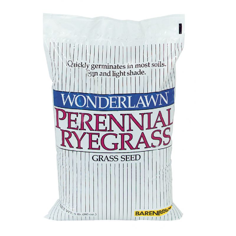 Wonderlawn Perennial Ryegrass Grass Seed 5 Lb., Medium-Coarse Texture, Dark Green Color